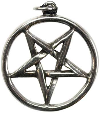 Inverted Pewter Pentagram